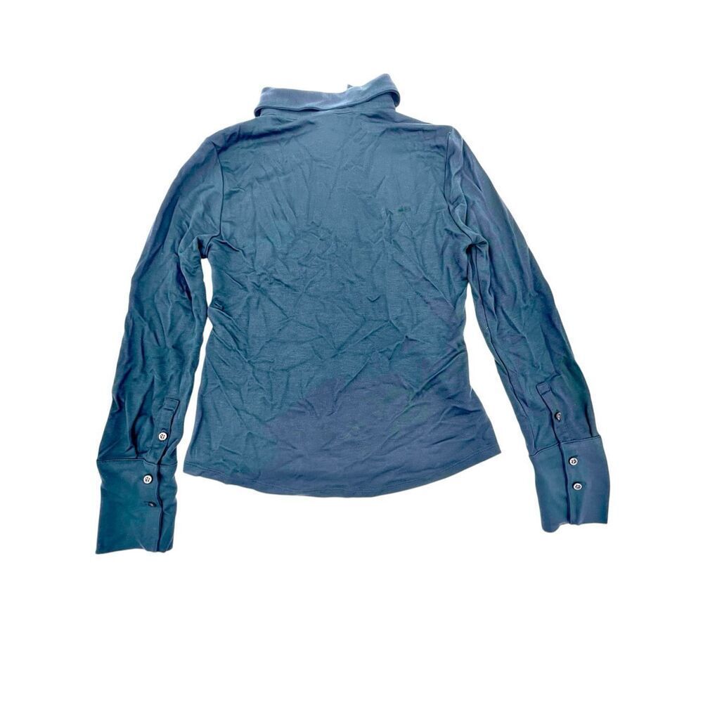 NWT BR Banana Republic Women's Long Sleeve Button Up Shirt Blue Green Size XS - Picture 5 of 11